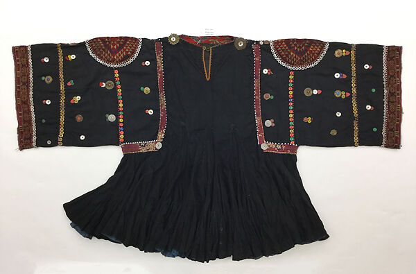 Wedding Tunic, Cotton, metal, plastic, mother of pearl; embroidered