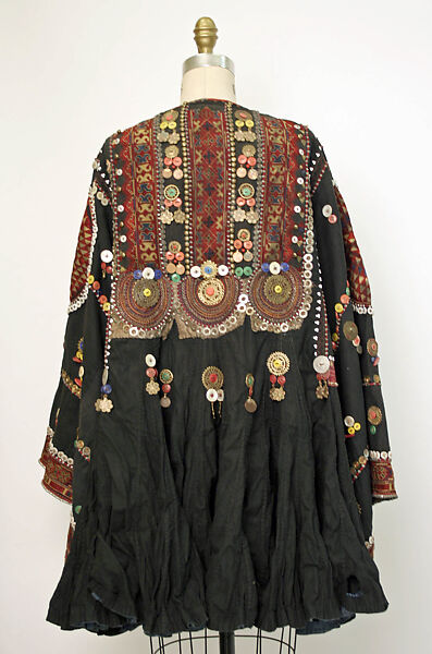 Wedding Tunic, Cotton, metal, plastic, mother of pearl; embroidered