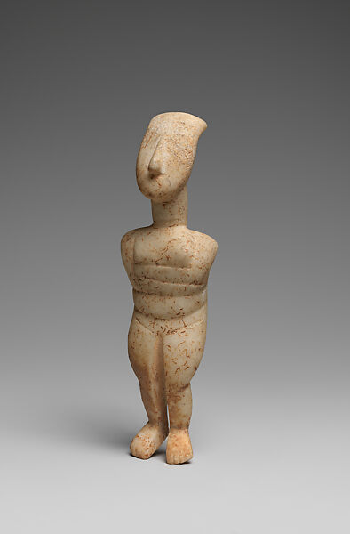 Marble female figure, Marble, Cycladic Islands, Keros-Syros