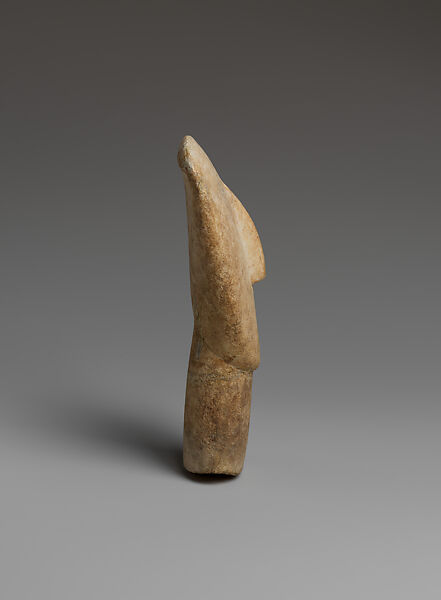 Marble head of a figure, Marble, Cycladic