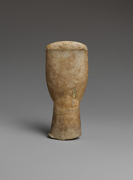 Marble head of a figure, Marble, Cycladic