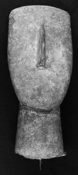 Marble head of a figure, Marble, Cycladic