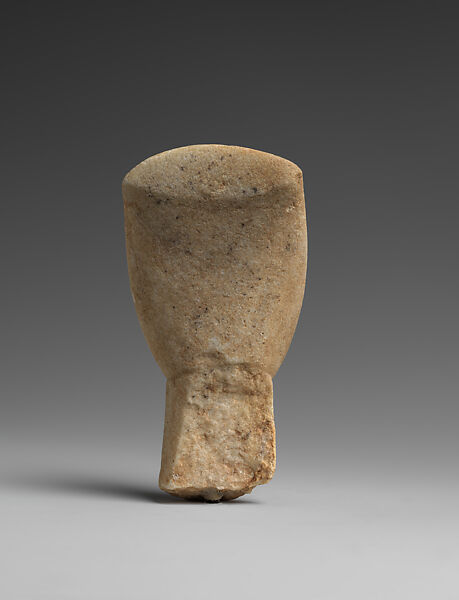 Marble head of a figure, Marble, Cycladic