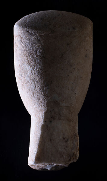 Marble head of a figure, Marble, Cycladic