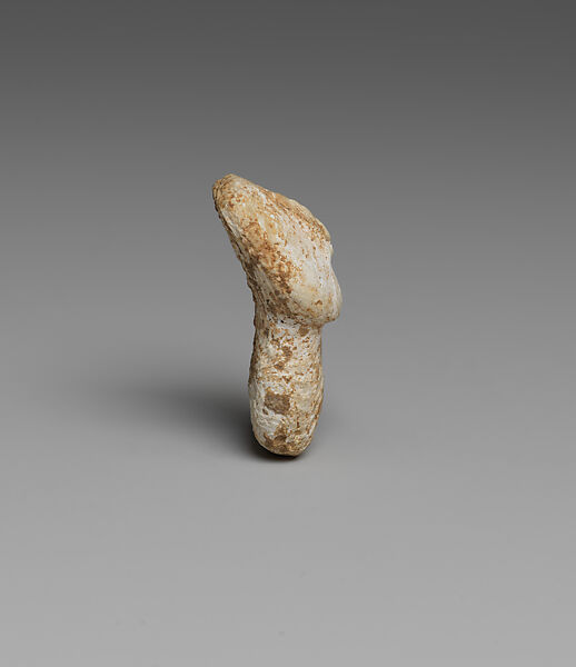 Fossilized sea sponge head of a figure, Fossilized sea sponge, Cycladic
