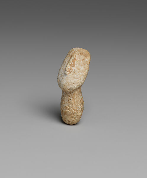 Fossilized sea sponge head of a figure, Fossilized sea sponge, Cycladic