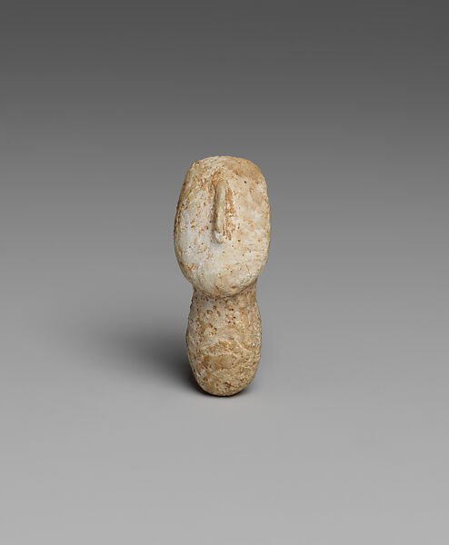 Fossilized sea sponge head of a figure, Fossilized sea sponge, Cycladic 