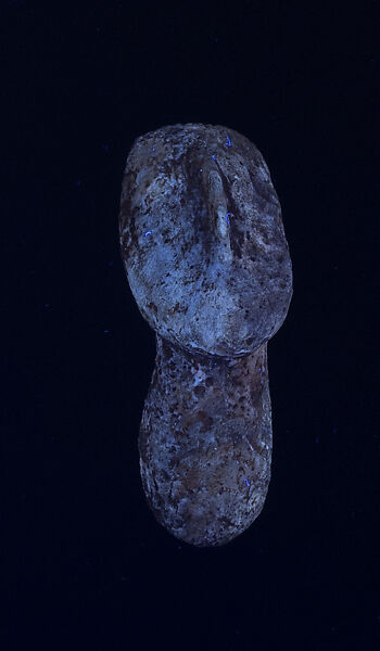 Fossilized sea sponge head of a figure, Fossilized sea sponge, Cycladic