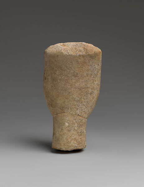 Marble head of a figure, Marble, Cycladic