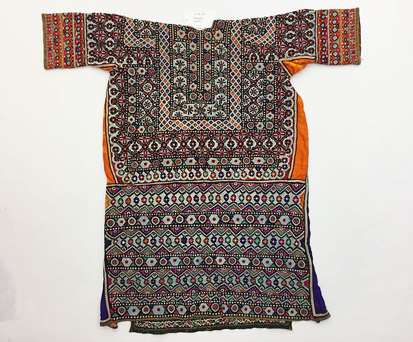 Wedding Robe, Silk, cotton, metal wrapped thread, sequins, mirror insets; embroidered