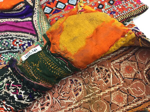 Wedding Robe, Silk, cotton, metal wrapped thread, sequins, mirror insets; embroidered