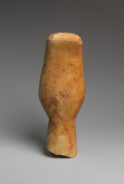 Marble head of a figure, Marble, Cycladic