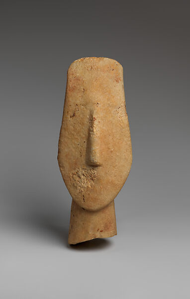 Marble head of a figure, Marble, Cycladic 