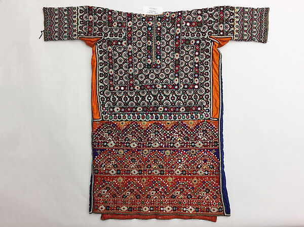 Wedding Kurta, Silk, glass, metal wrapped thread; embroidered