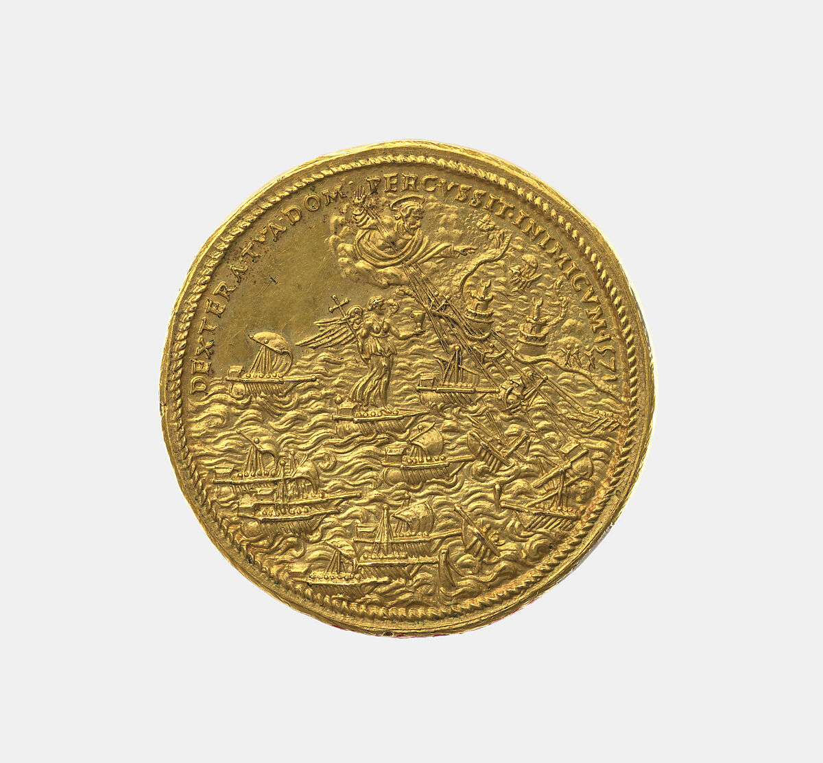 Pius V (Michele Ghislieri 1504-72) Pope 1566-72, Gian Federigo Bonzagna (Italian, Parma after 1507–1588)  , called Federigo Parmense, Gilded Bronze, Italian, Rome