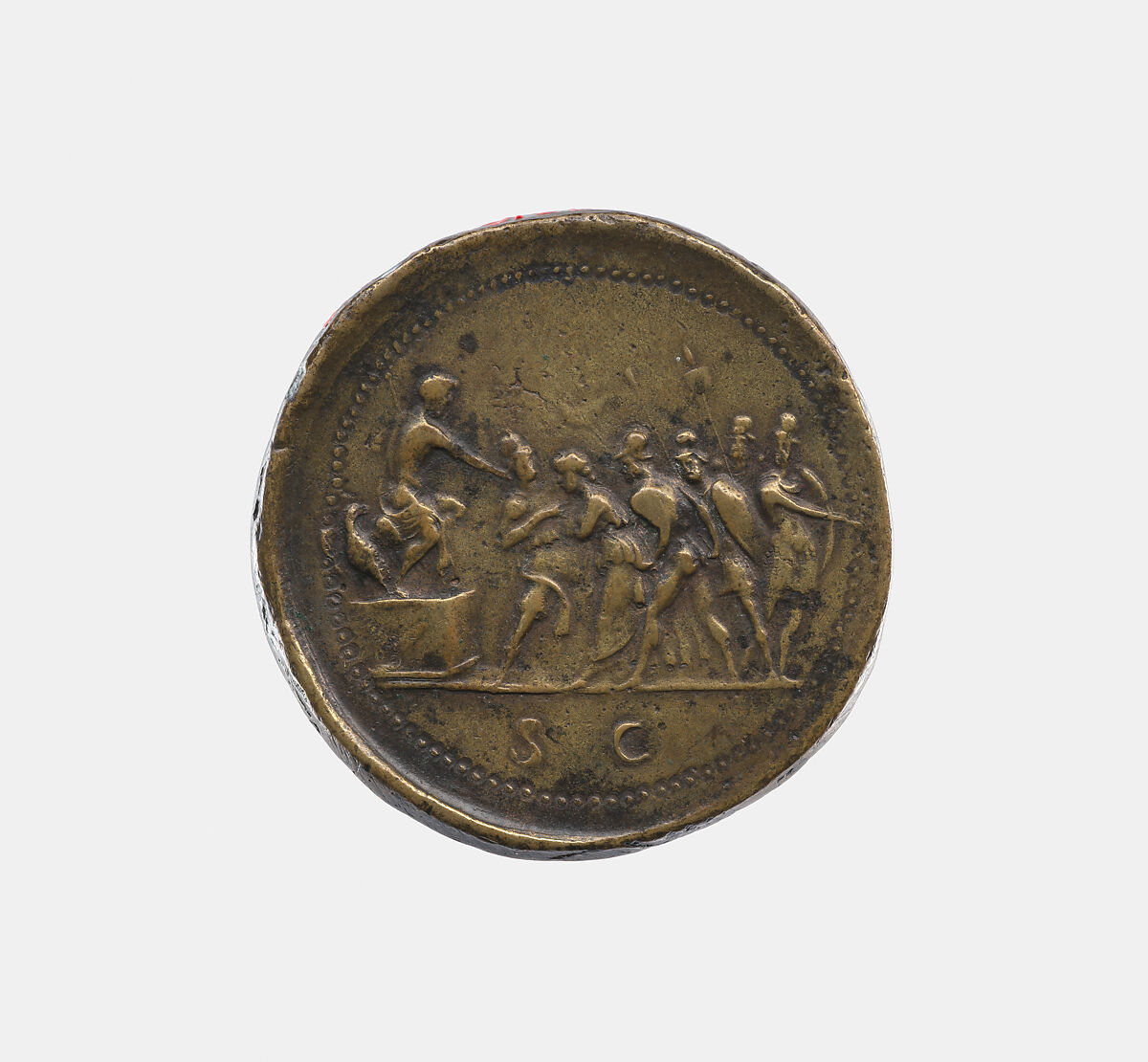 Emperor Aelius A.D. 138, adopted son of Emperor Hadrian, Valerio Belli (Il Vicentino) (1468–1546), Bronze, Italian, Padua