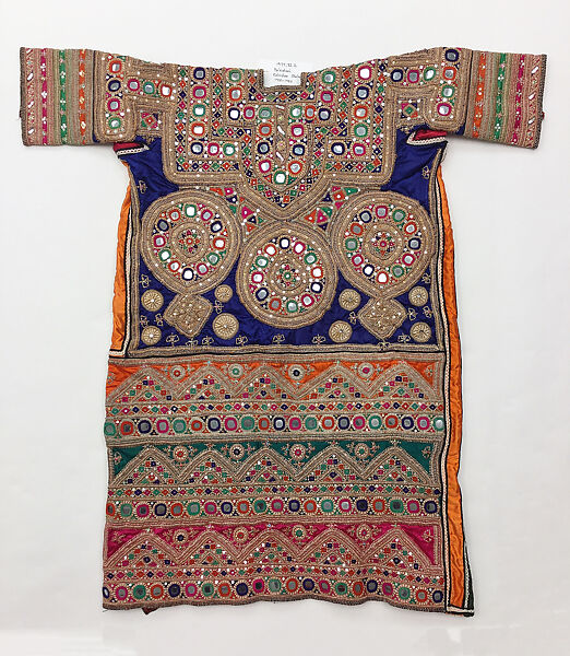 Wedding Kurta, Silk, cotton, glass, metal wrapped thread; embroidered