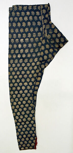 Trousers, Silk, metal wrapped thread; brocaded 
