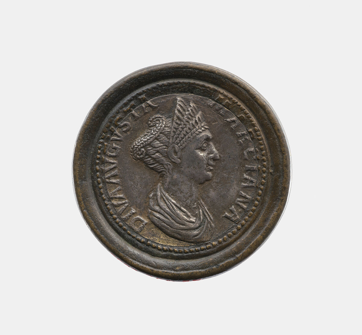 Marciana, d. A.D. 114, sister of Emperor Trajan, Giovanni del Cavino (Italian, Padua 1500–1570 Padua)  , called Il Padovano, Silver core, bronze rim, Italian, Padua 