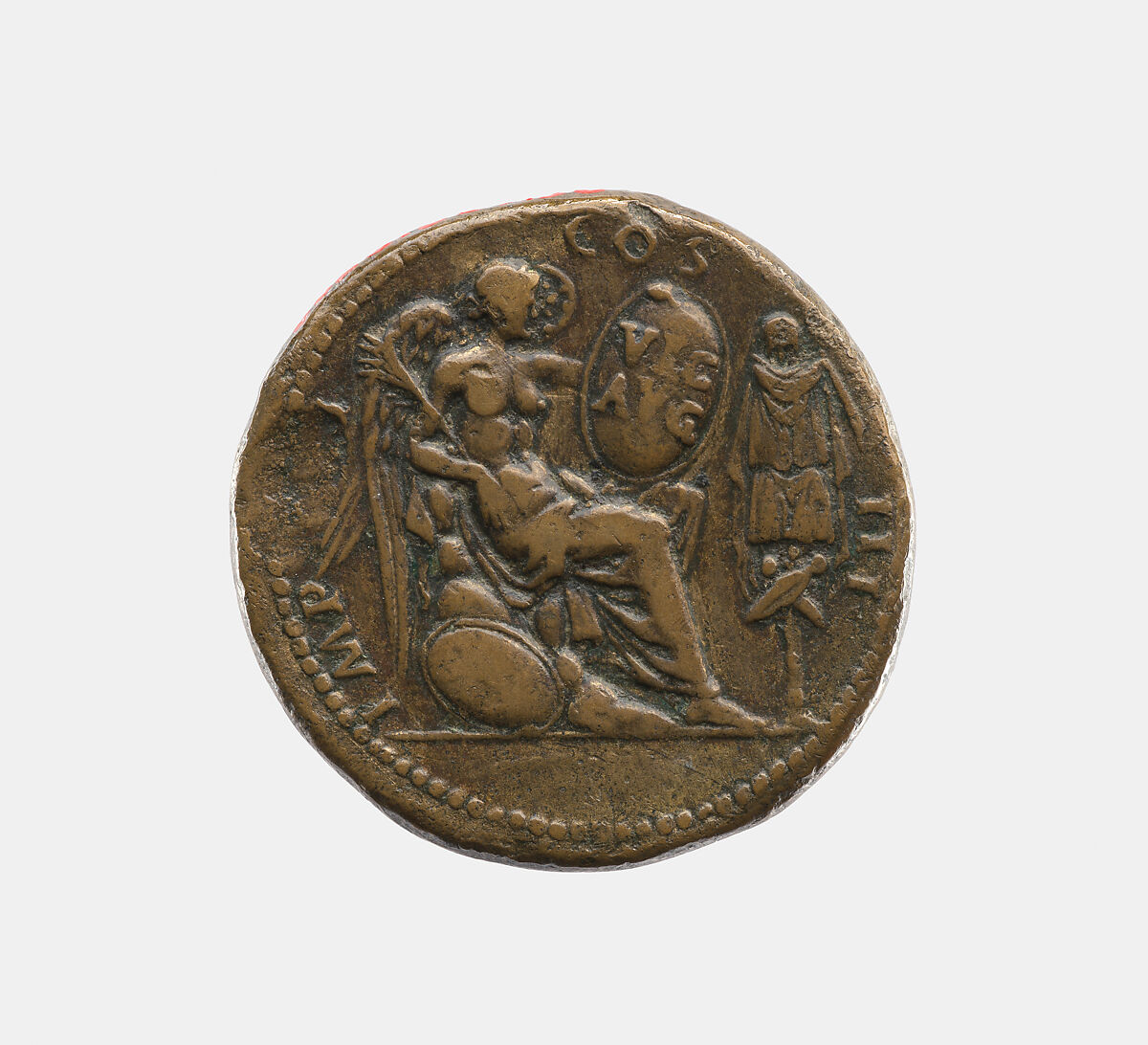 Emperor Marcus Aurelius A.D. 161-180, Giovanni del Cavino (Italian, Padua 1500–1570 Padua)  , called Il Padovano, Bronze, Italian, Padua