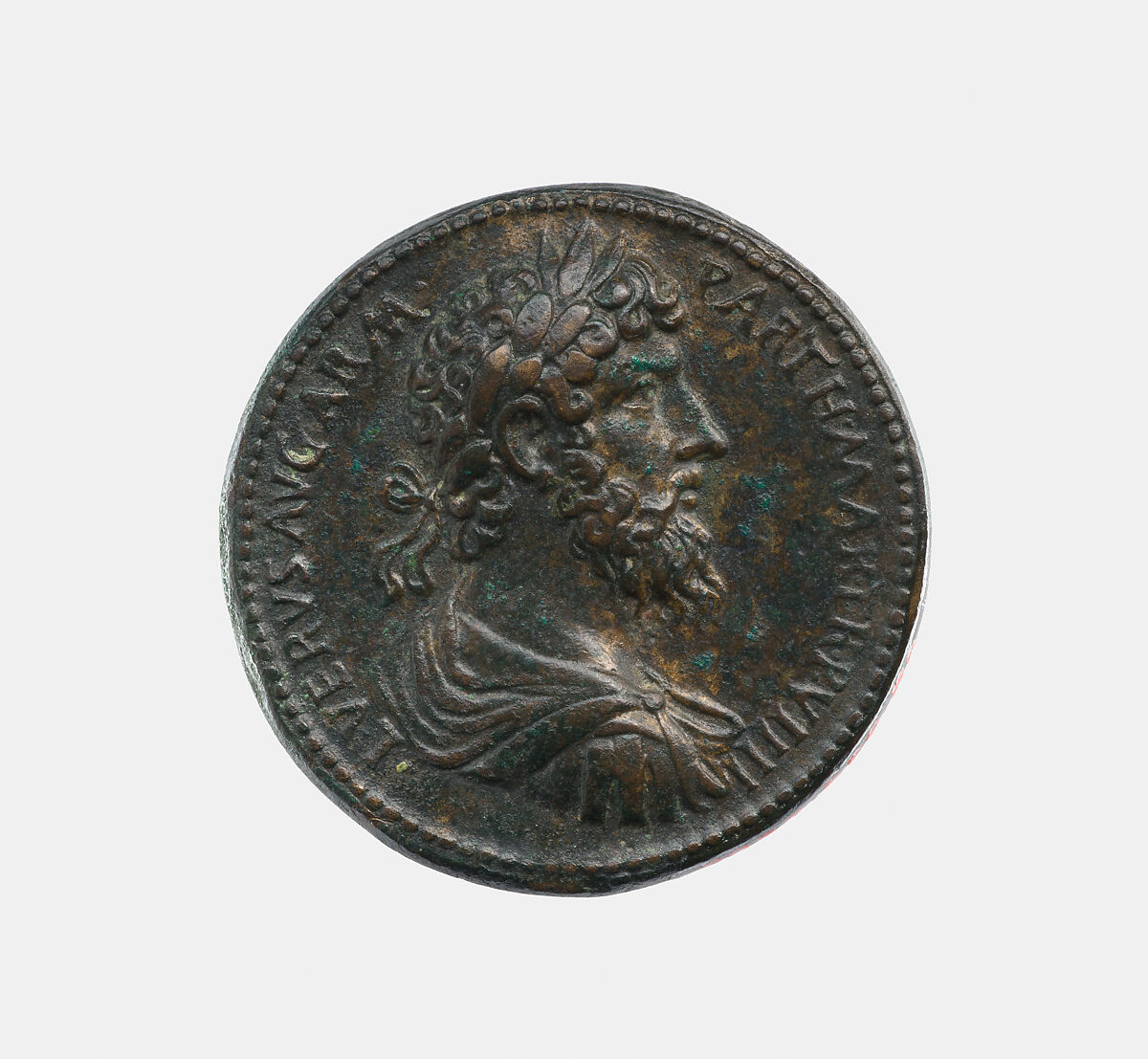 Emperor Lucius Verus A.D. 161-169, Giovanni del Cavino (Italian, Padua 1500–1570 Padua)  , called Il Padovano, Bronze, Italian, Padua 