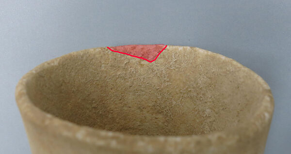 Marble vase with lug handles, Marble, Cycladic