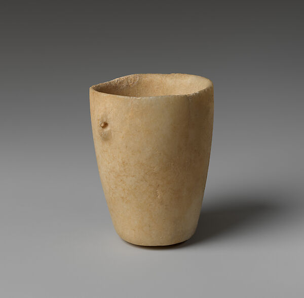 Marble vase with lug handles, Marble, Cycladic