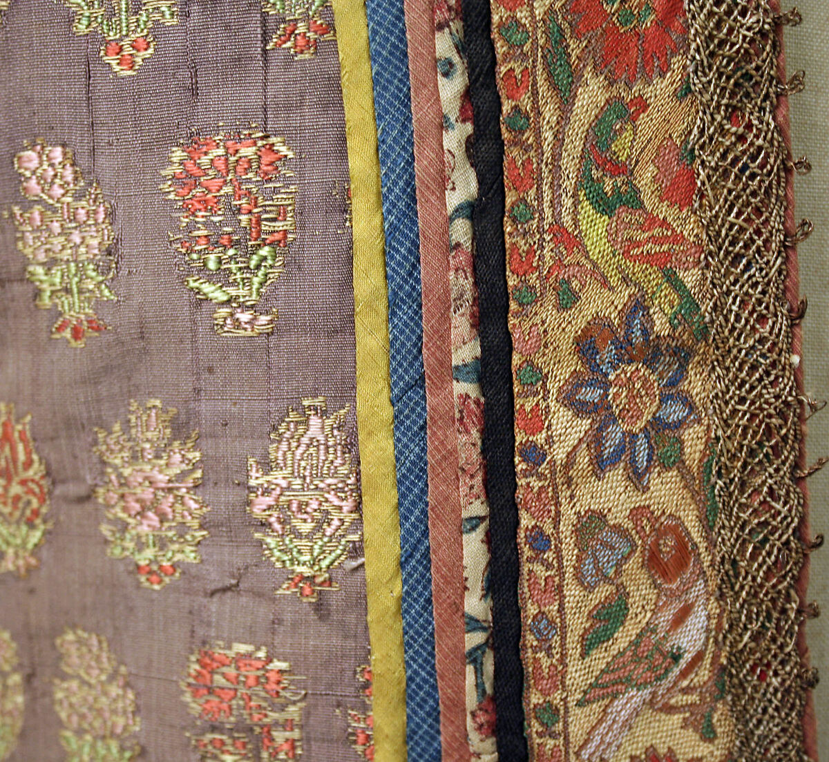 Coat, Silk, metal wrapped thread, cotton; brocaded