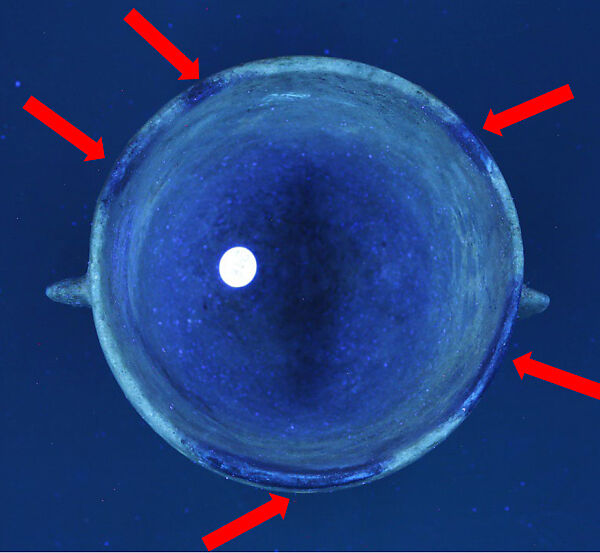 Marble vase with lug handles, Marble, Cycladic