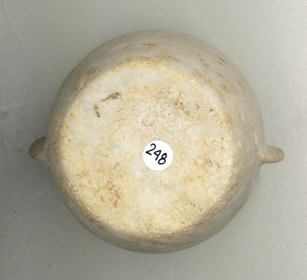 Marble vase with lug handles, Marble, Cycladic