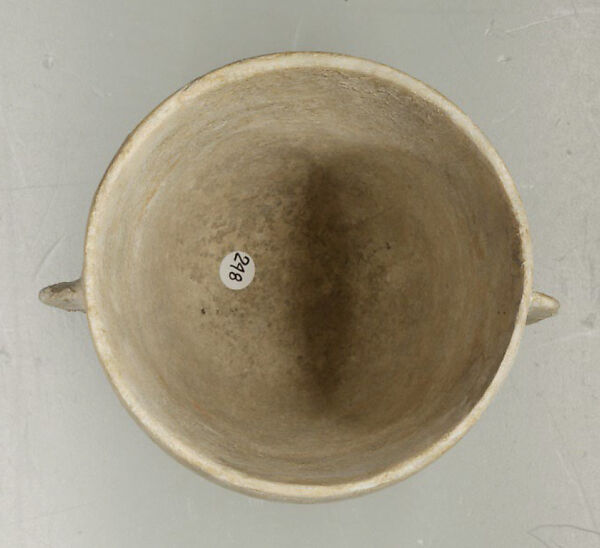 Marble vase with lug handles, Marble, Cycladic