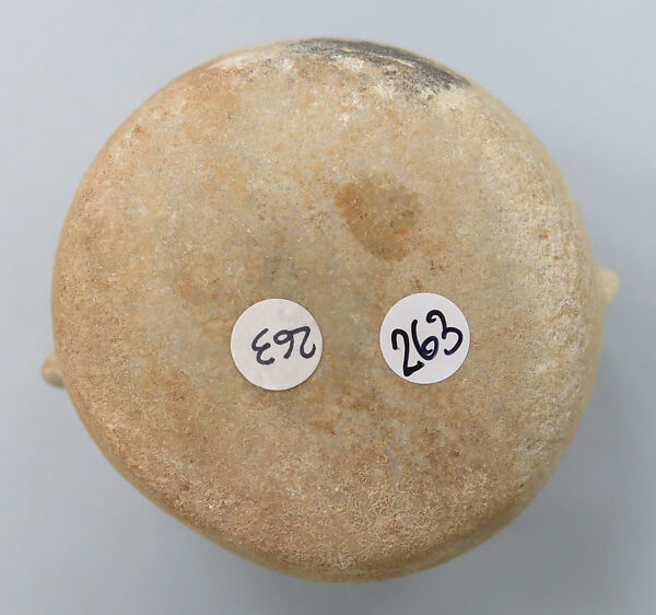 Marble vase with lug handles, Marble, Cycladic