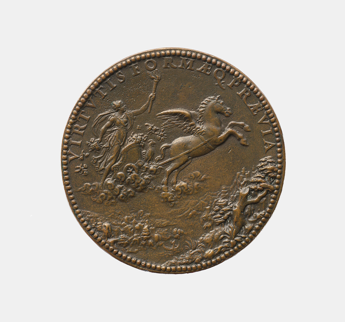 Ippolita Gonzaga 1535-63, wife of Antonio Caraffa, Jacopo Nizolla da Trezzo (Italian, Milan 1515/19–1589 Madrid), Bronze, Italian, Milan