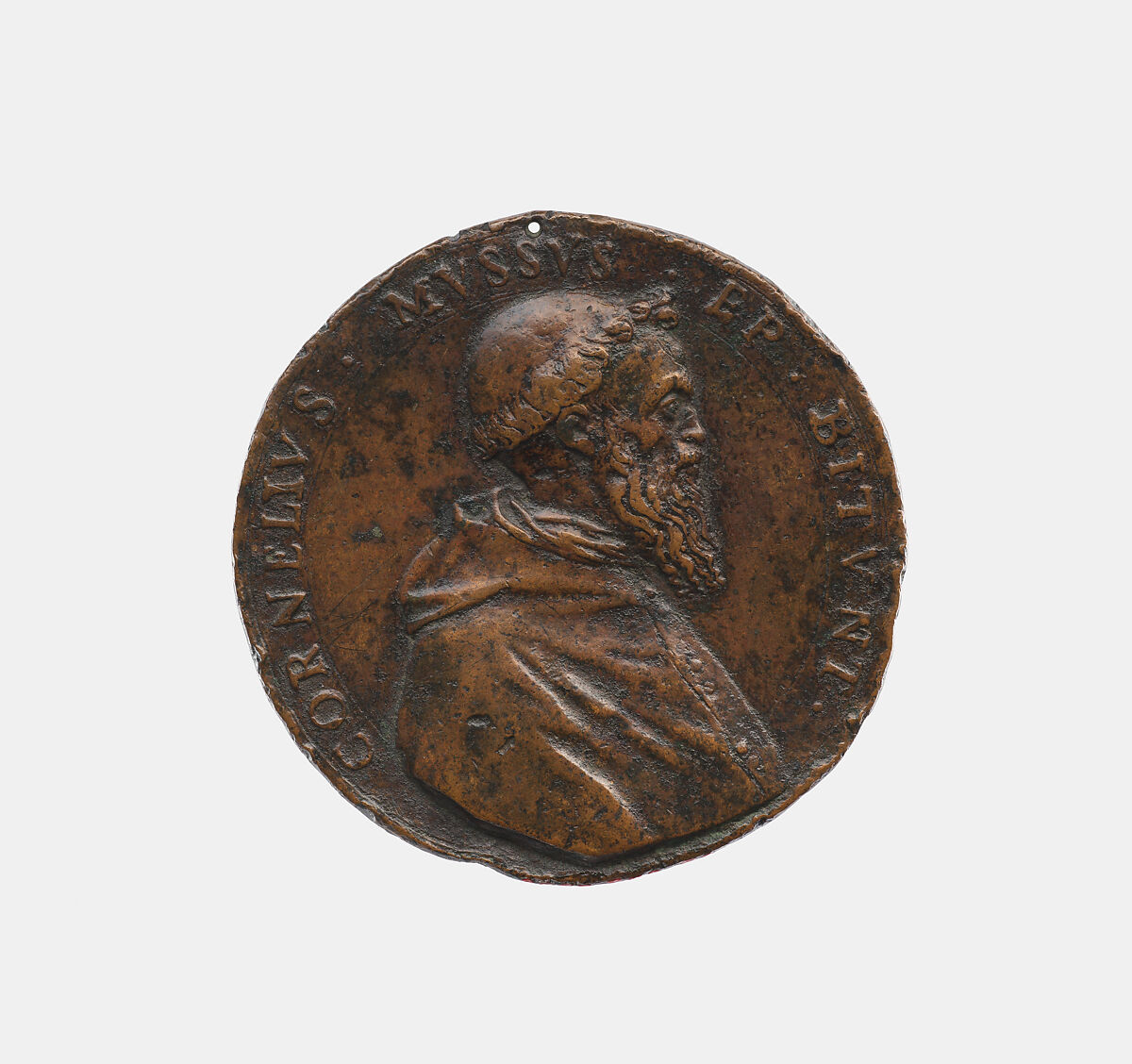 Cornelio Musso, Franciscan, Bishop of Bitonto 1544, d. 1574, Unknown Venetian artist, Bronze, Italian, Venice 