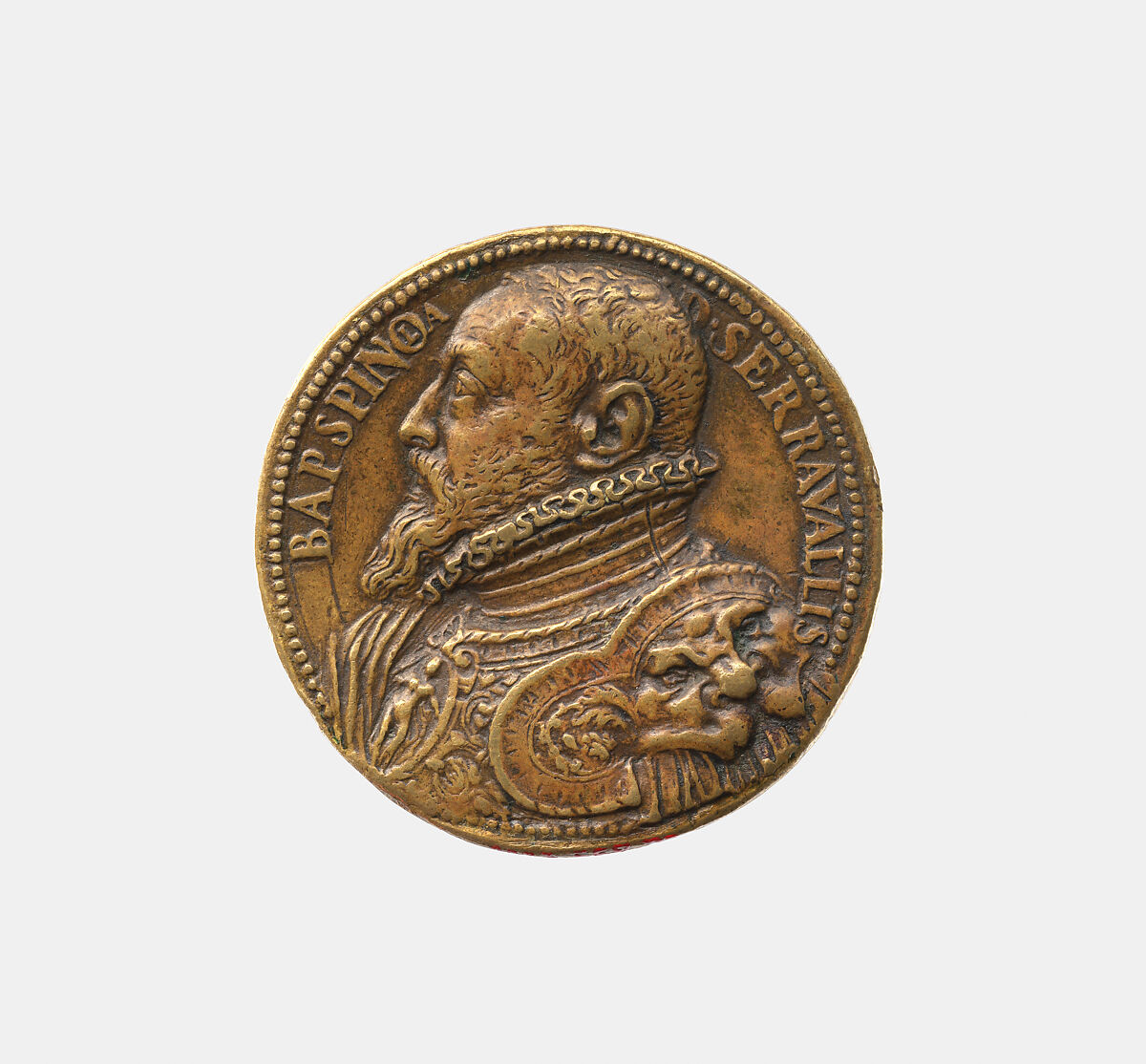 Battista Spinola de Serravalis b. 1537, Genoese nobleman, Unknown Milanese artist, Bronze, Italian, Milan 