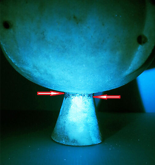 Marble vase with high foot and lug handles, Marble, Cycladic