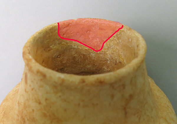 Marble vase with high foot and lug handles, Marble, Cycladic