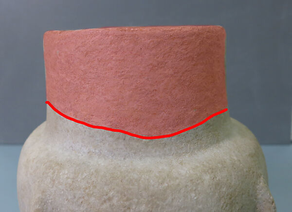 Marble vase with high foot and lug handles, Marble, Cycladic