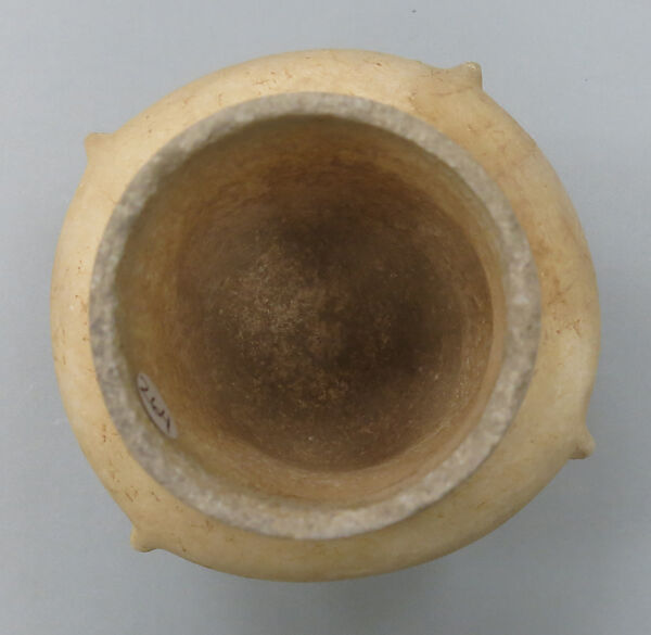 Marble vase with high foot and lug handles, Marble, Cycladic