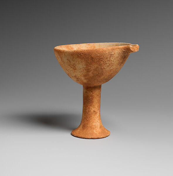 Marble footed cup with spout, Marble, Cycladic