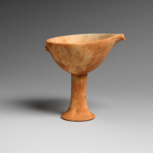 Marble footed cup with spout, Marble, Cycladic