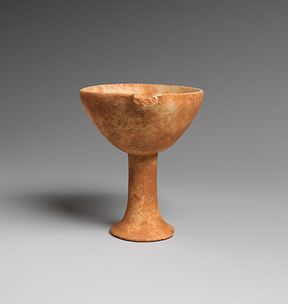 Marble footed cup with spout, Marble, Cycladic