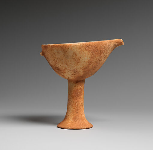 Marble footed cup with spout