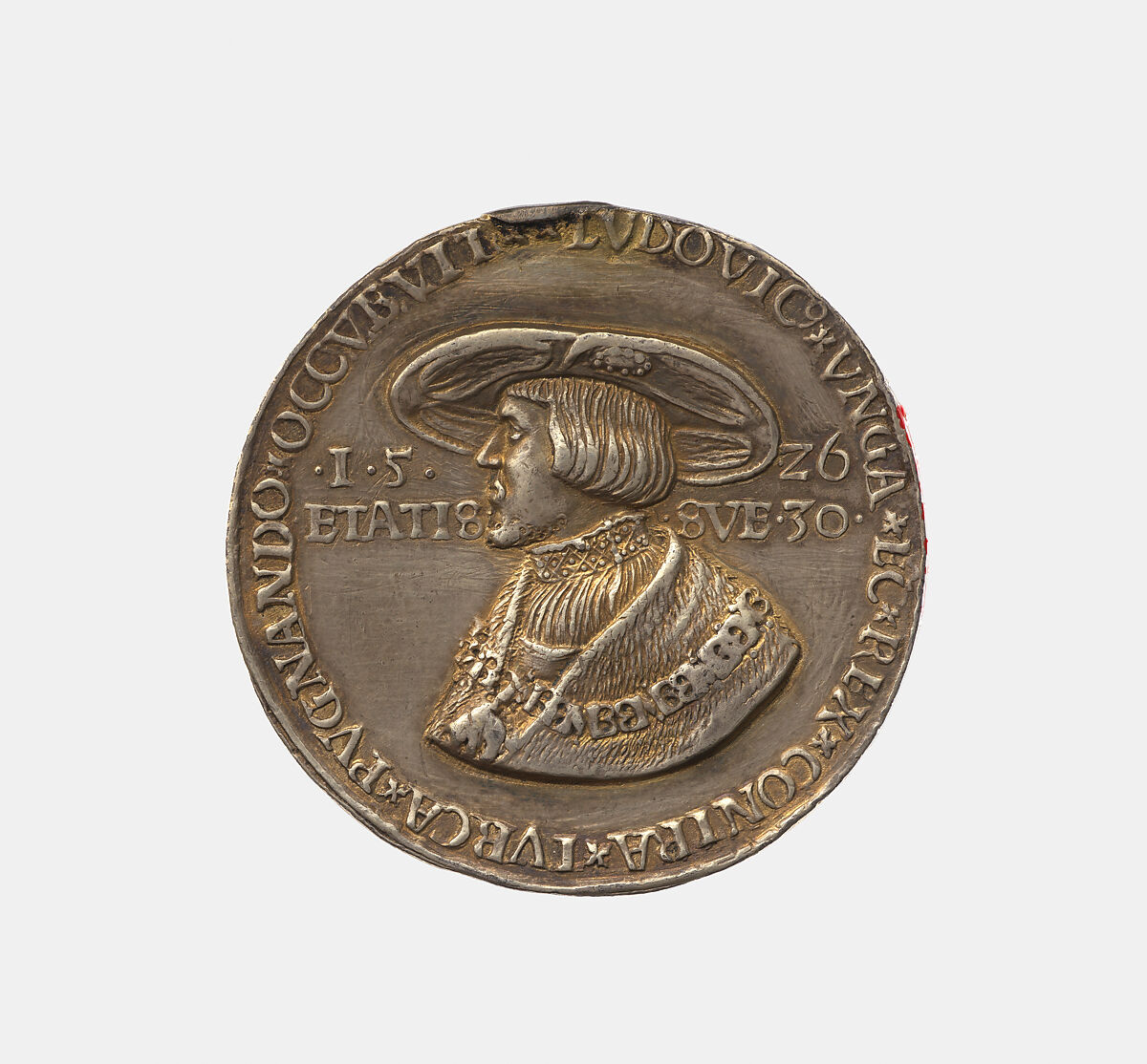 Louis II 1506-26, King of Hungary 1516-26, and his wife Maria, sister of Charles V, Michael Hohenauer (active 1530–ca. 1558), Silver, old fire-gilding, German or Austrian 