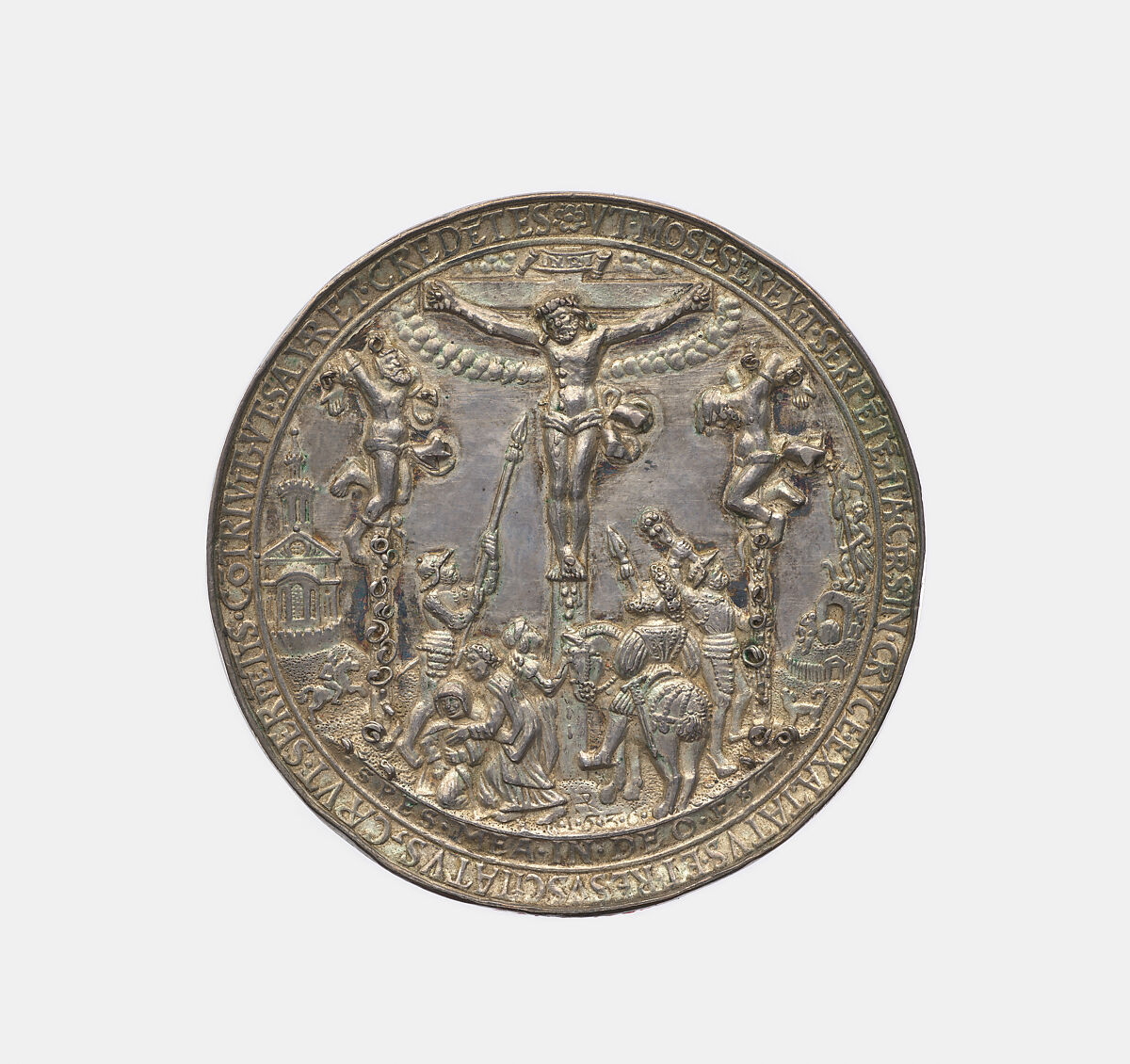 Fall of Man | Crucifixion, Hans Reinhart the Elder (German, Dresden ca. 1510–1581 Leipzig), Silver, German, Saxony