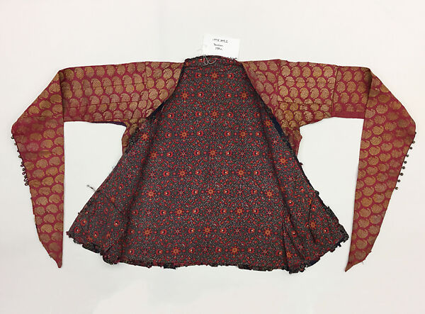 Jacket, Silk, metal wrapped thread; brocaded