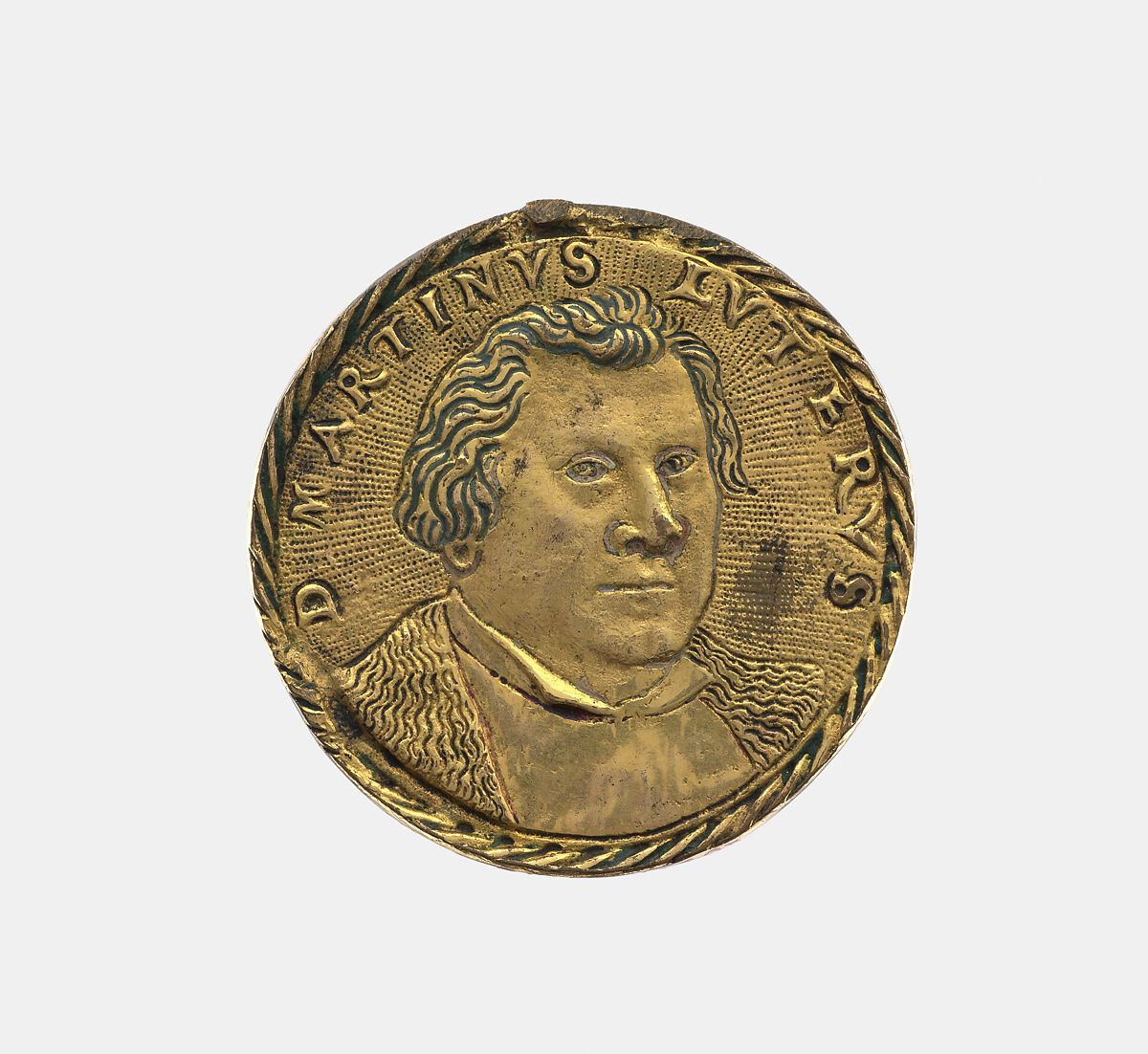 Georg Mylius, born in Augsburg 1548 (as Georg Miler), Professor of Theology in Wittenberg, d. 1607, Balduin Drentwett (German, Frisia ca. 1545–1627 Augsburg), Gilded bronze, Southern German