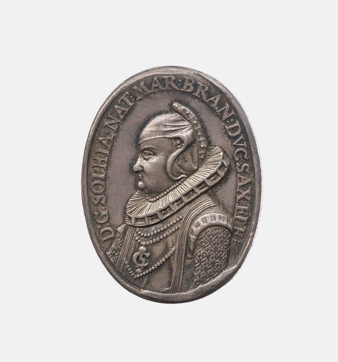 Sophia of Brandenburg 1568-1622, wife of Christian I, Elector of Saxony, Ruprecht Niclas Kitzkatz (German, Dresden, ac. ca. 1615–1633), Silver, German, Dresden 