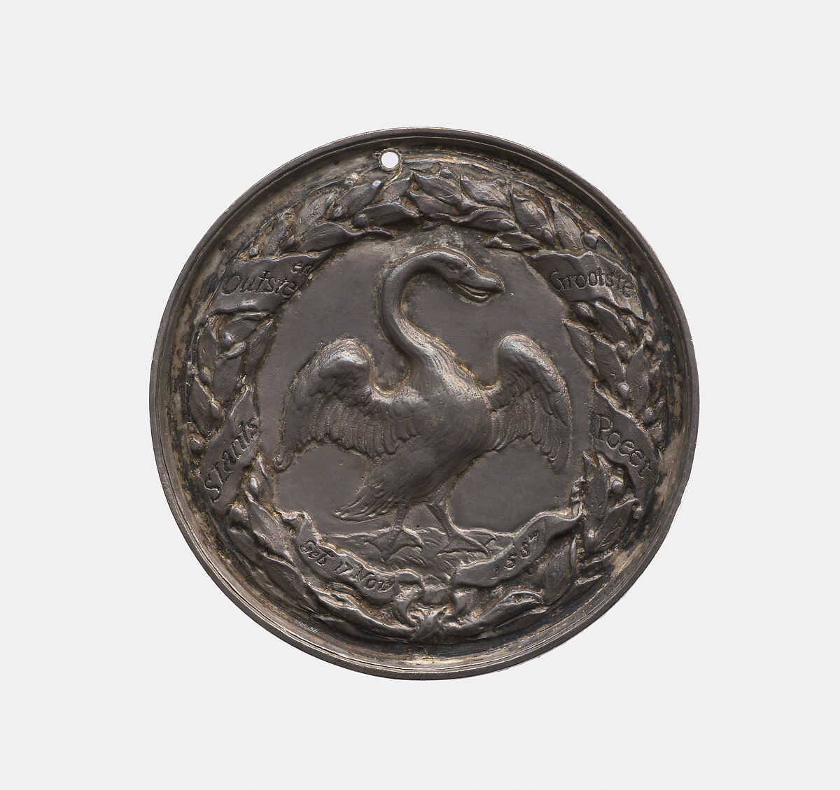 Joost van den Vondel 1587-1679, Dutch poet, Jan Filius Lutma (Dutch, Amsterdam, ca. 1605–1685), Silver, Dutch, Amsterdam