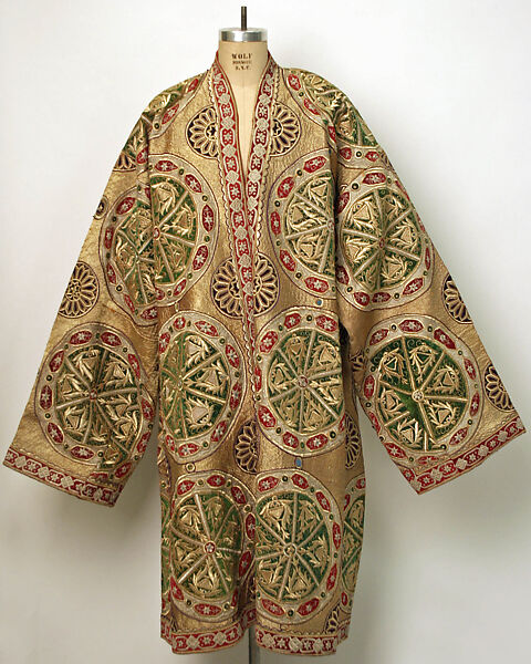 Robe, Velvet, metal wrapped thread; embroidered 
